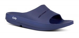 Oofos OOahh Slide Sandal Navy | GAUJ28350