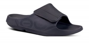 Oofos OOahh Sport Flex Sandal Black | NPQK59062