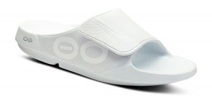 Oofos OOahh Sport Flex Sandal White | GAFC47065