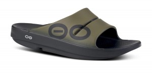 Oofos OOahh Sport Slide Sandal Green | CGIQ24109