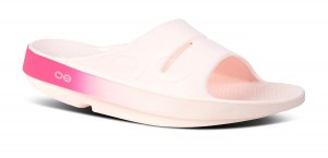Oofos OOahh Sport Slide Sandal Pink / Pink | BTEL53172