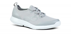 Oofos OOmg Sport LS Low Shoe White / Grey | KYVA85792