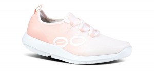 Oofos OOmg Sport LS Low Shoe White / Pink | CZSL39867