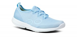 Oofos OOmg Sport LS Low Shoe White / Red Blue | QKVZ54397