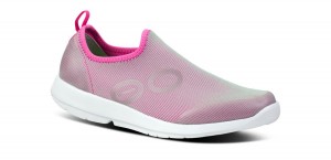 Oofos OOmg Sport Low Shoe White / Fuchsia | NZMR79841