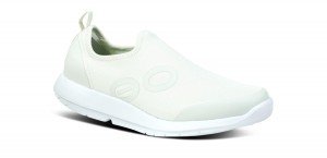 Oofos OOmg Sport Low Shoe White / Grey | UBPL94835