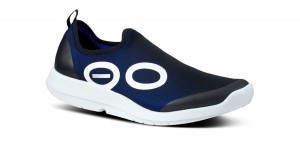Oofos OOmg Sport Low Shoe White / Navy | OEXN94817