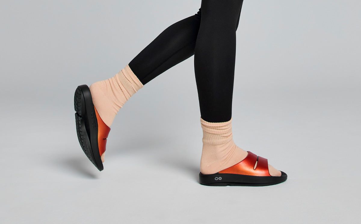 Oofos OOahh Luxe Slide Sandal Solstice | HXCE10374