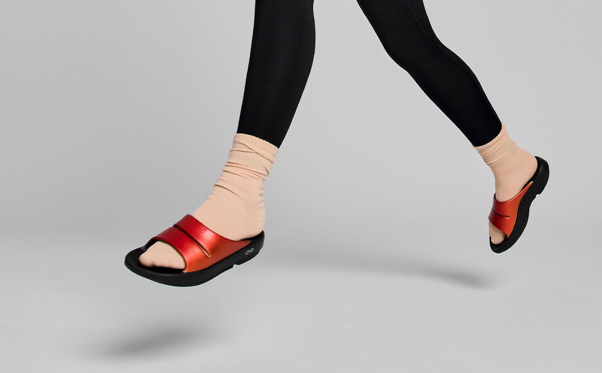 Oofos OOahh Luxe Slide Sandal Solstice | HXCE10374