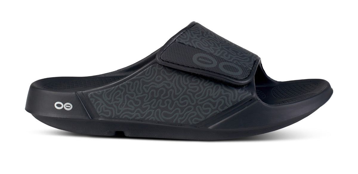 Oofos OOahh Sport Flex Sandal Black | BYMQ17902