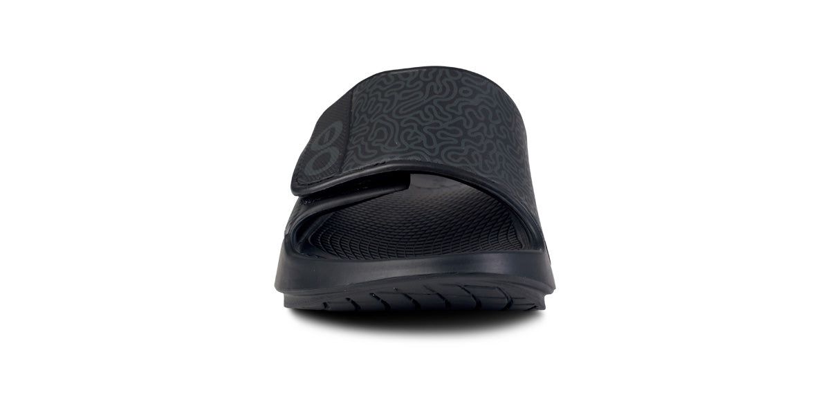 Oofos OOahh Sport Flex Sandal Black | BYMQ17902