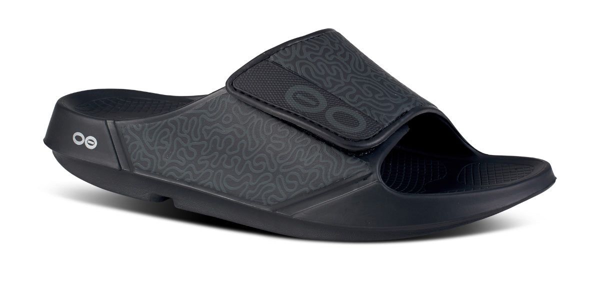 Oofos OOahh Sport Flex Sandal Black | BYMQ17902