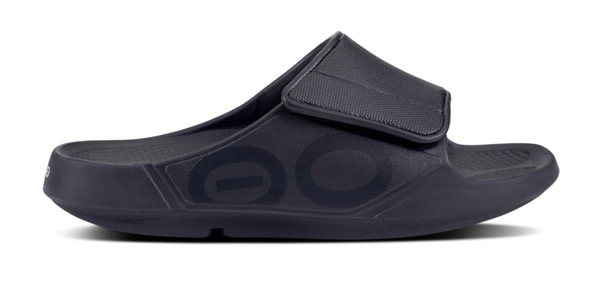 Oofos OOahh Sport Flex Sandal Black | MRFD26179