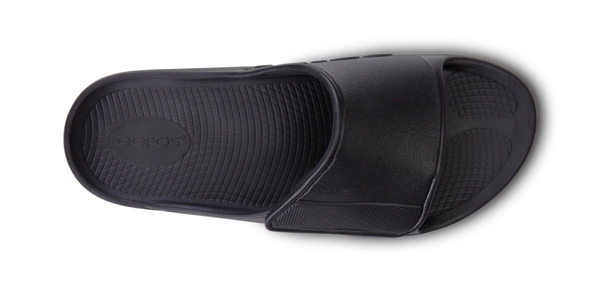Oofos OOahh Sport Flex Sandal Black | MRFD26179