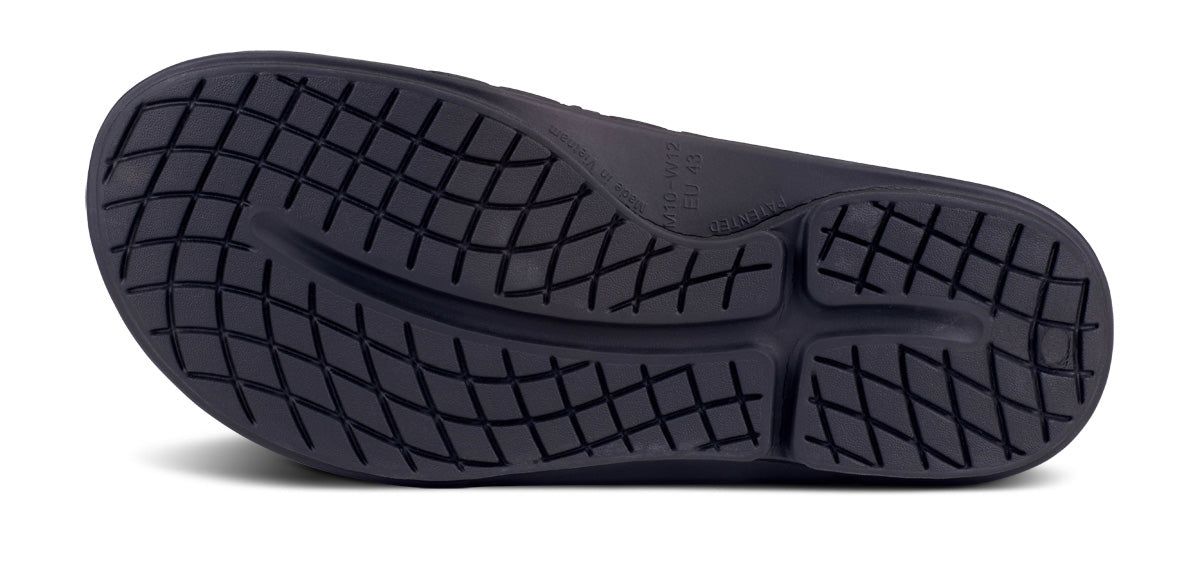 Oofos OOahh Sport Flex Sandal Black | MRFD26179