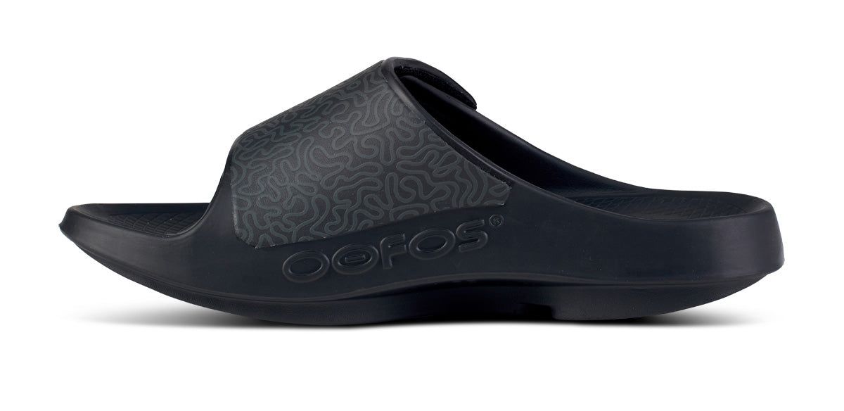 Oofos OOahh Sport Flex Sandal Black | MUHX43719