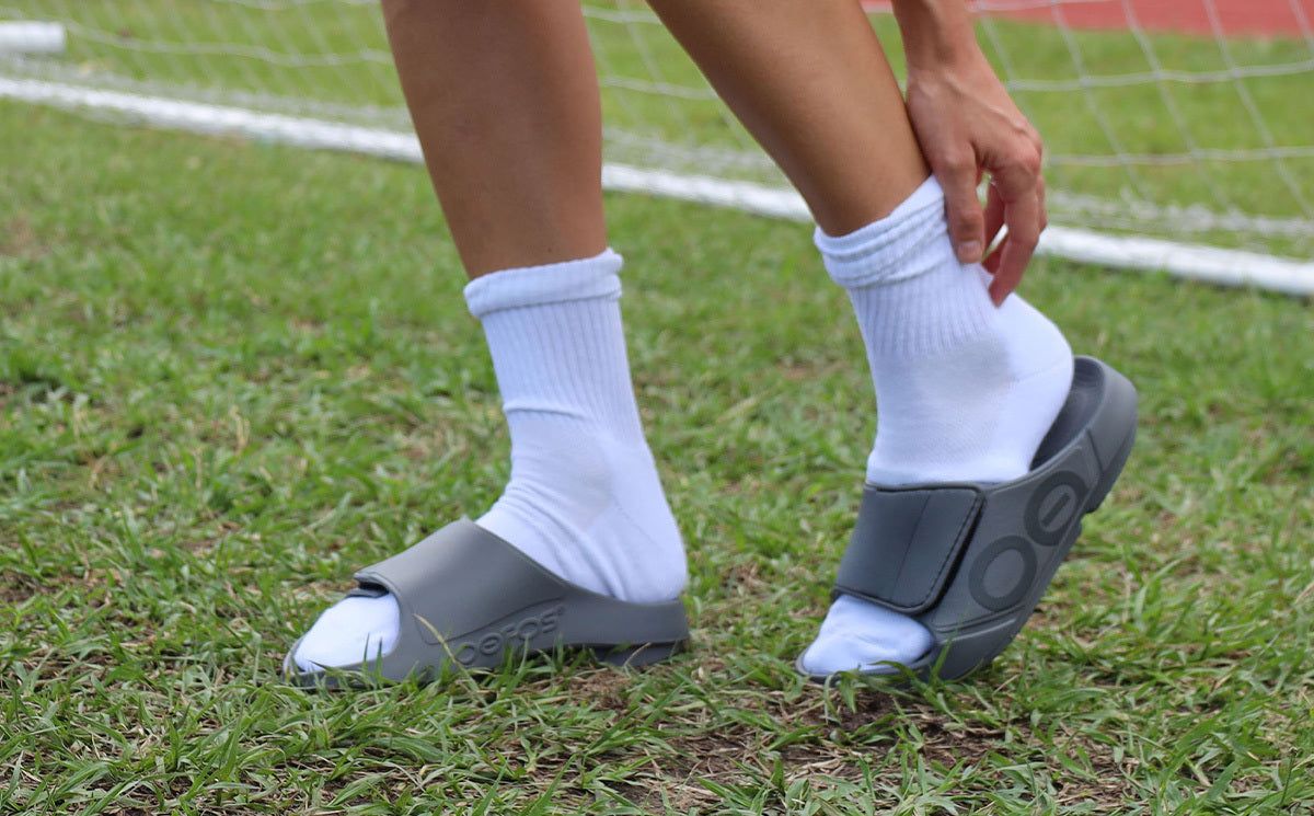 Oofos OOahh Sport Flex Sandal Slate | WMLY59017