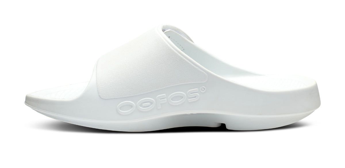 Oofos OOahh Sport Flex Sandal White | PVLD70521