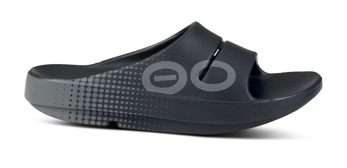 Oofos OOahh Sport Slide Sandal Black | QOXE48390