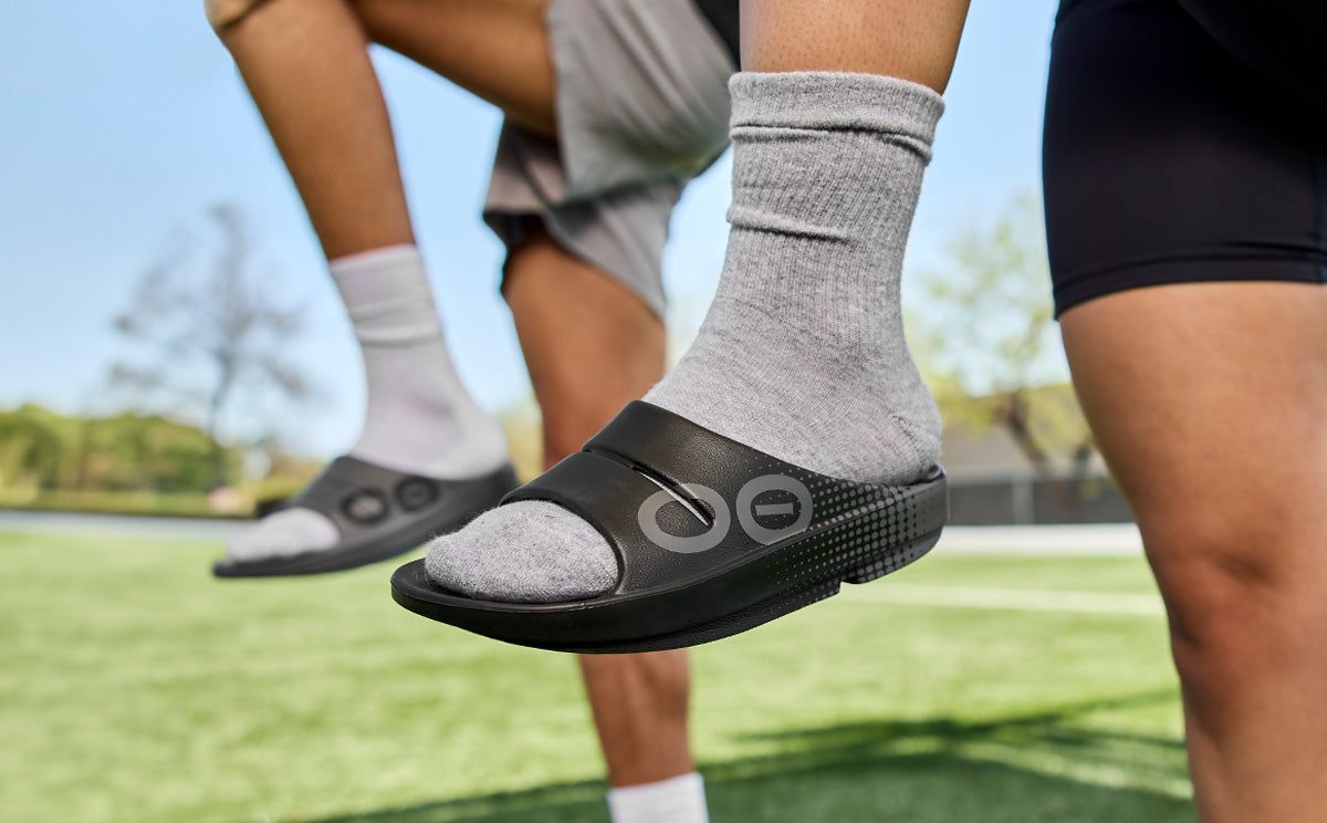Oofos OOahh Sport Slide Sandal Black | QOXE48390