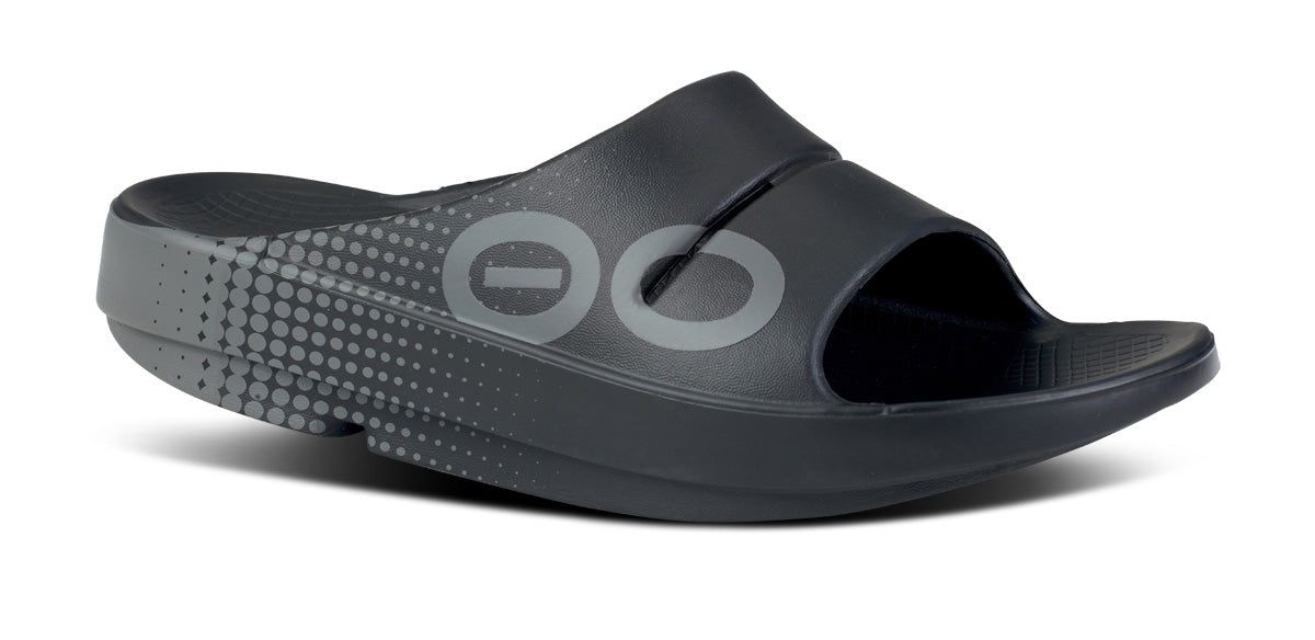 Oofos OOahh Sport Slide Sandal Black | QOXE48390