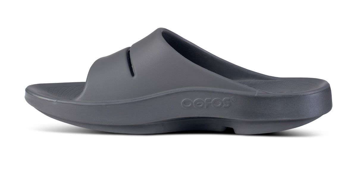 Oofos OOahh Sport Slide Sandal Dark Slate Fade & Slate | MBDO19748