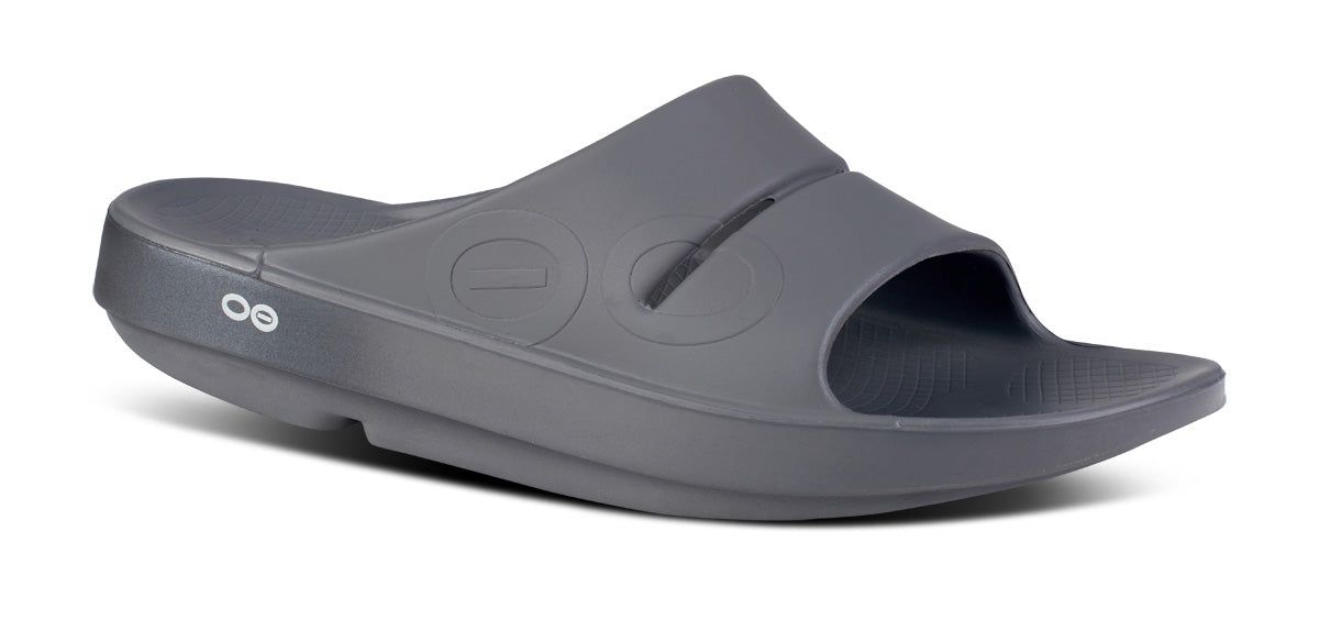 Oofos OOahh Sport Slide Sandal Dark Slate Fade & Slate | MBDO19748