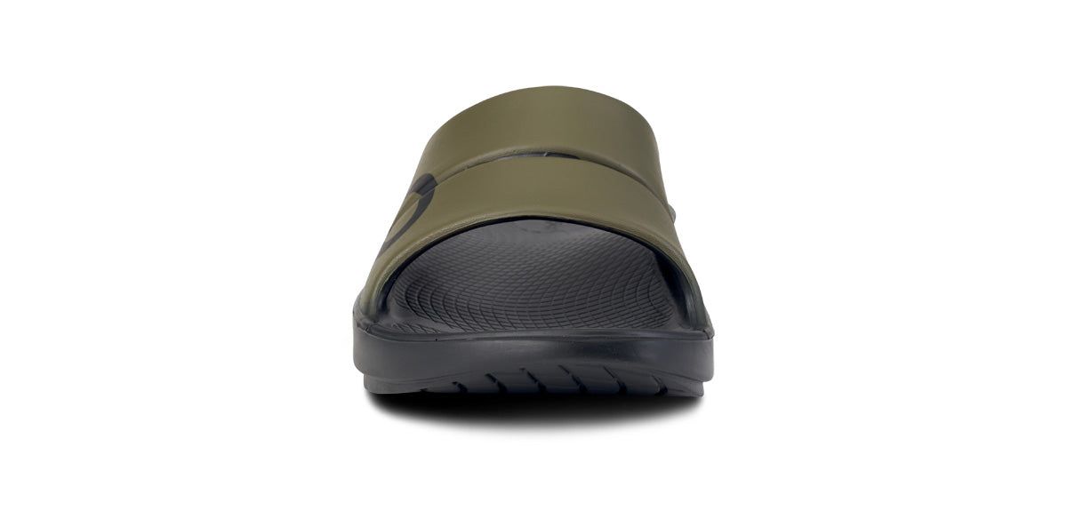 Oofos OOahh Sport Slide Sandal Green | NJKE45276