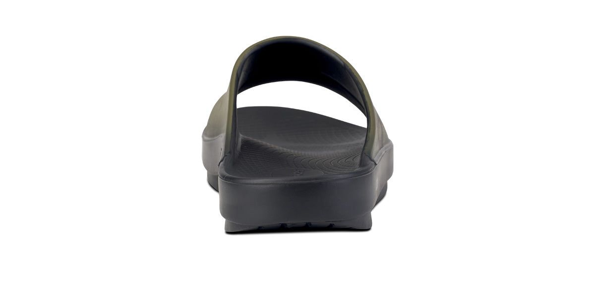 Oofos OOahh Sport Slide Sandal Green | NJKE45276