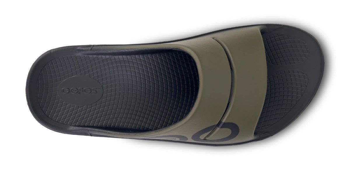 Oofos OOahh Sport Slide Sandal Green | NJKE45276