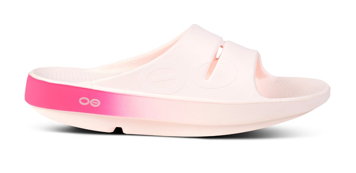 Oofos OOahh Sport Slide Sandal Pink / Pink | BTEL53172