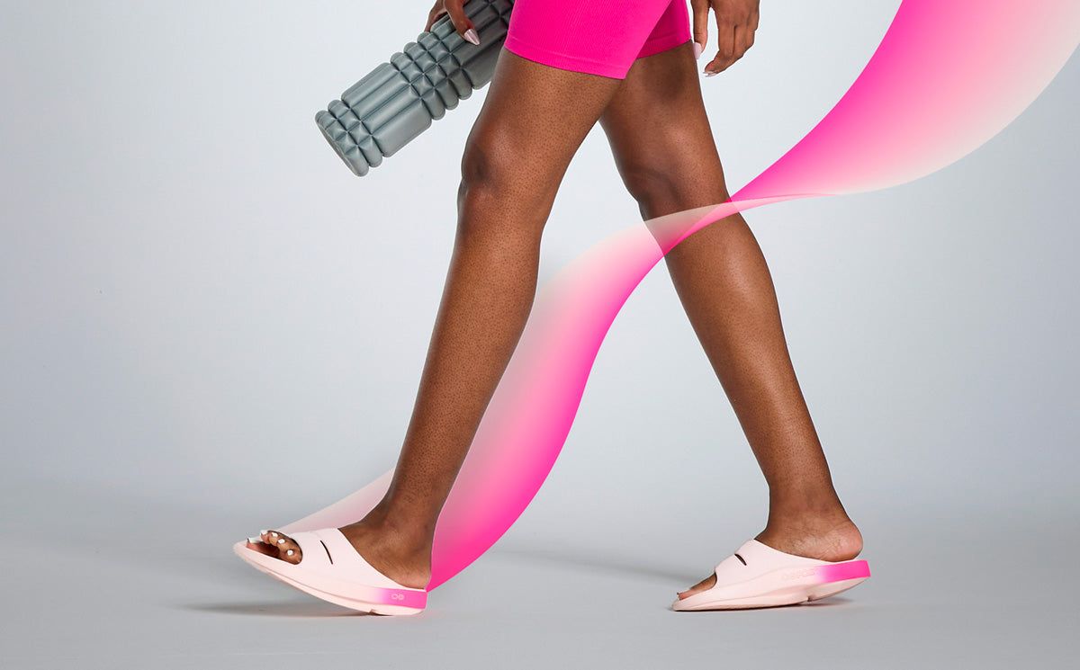 Oofos OOahh Sport Slide Sandal Pink / Pink | BTEL53172