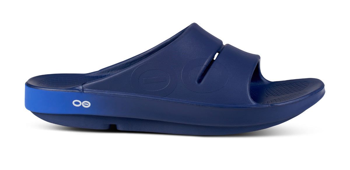 Oofos OOahh Sport Slide Sandal Royal / Navy | EDAQ16502