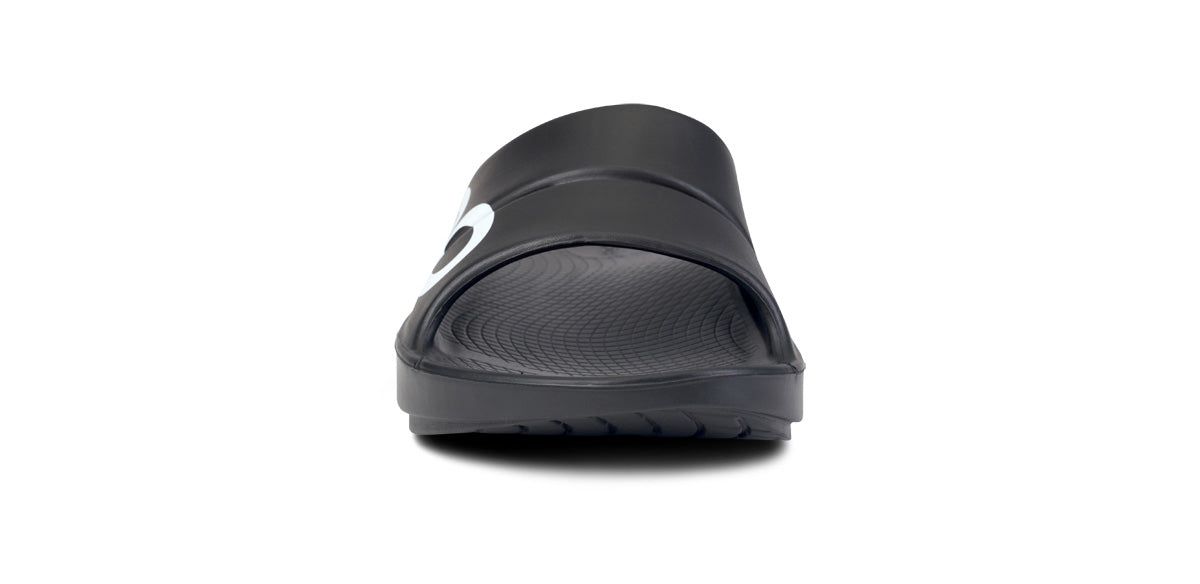 Oofos OOahh Sport Slide Sandal White / Black | RLUQ92746