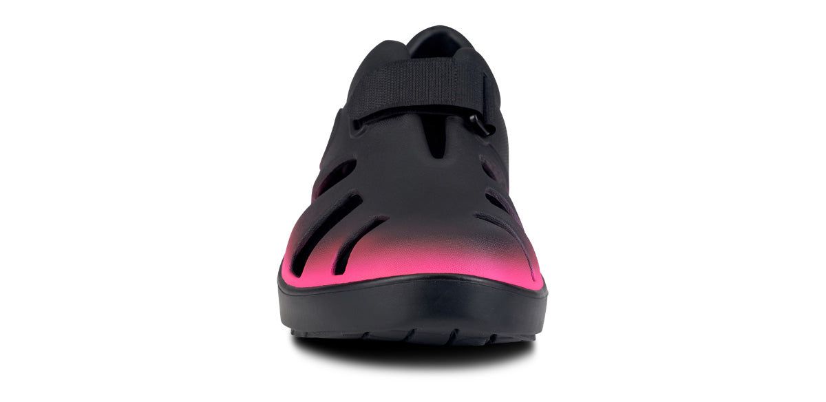Oofos OOcandoo Sandal Black Pink | NZMY61347