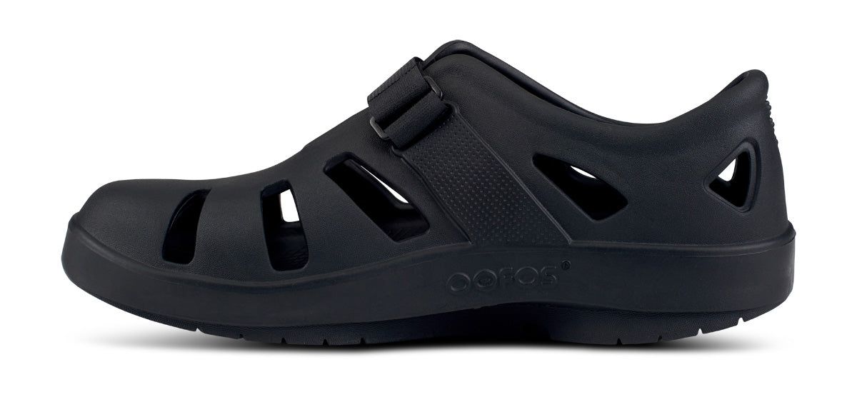 Oofos OOcandoo Sandal Black | YRVC81509