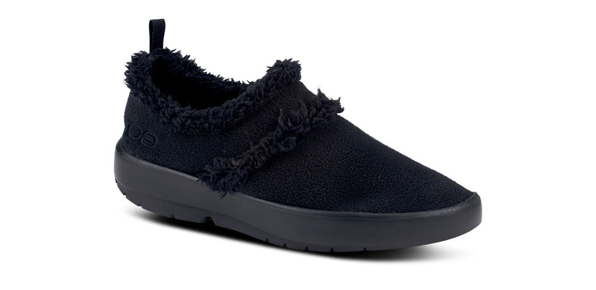 Oofos OOcoozie Low Shoe Black | KOXH65972