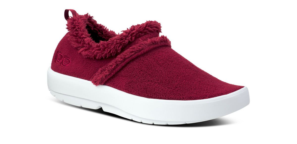 Oofos OOcoozie Low Shoe Dark Red | JFSK69247