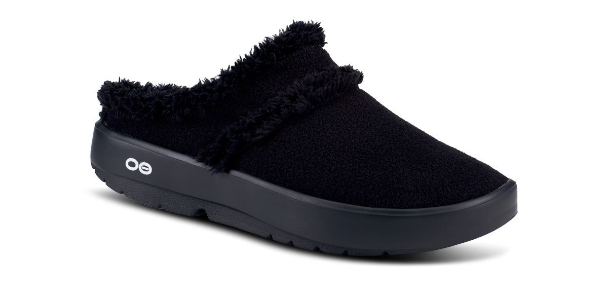 Oofos OOcoozie Mule Shoe Black | OVTA25419
