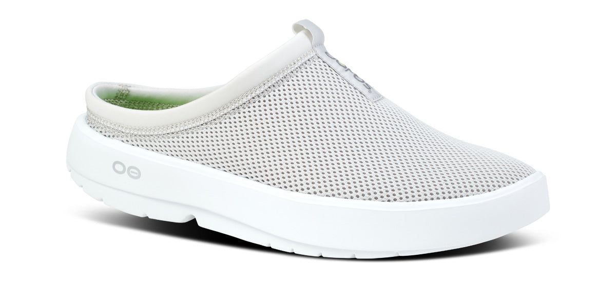 Oofos OOcoozie Sport Mule White / Grey | HBVF93421