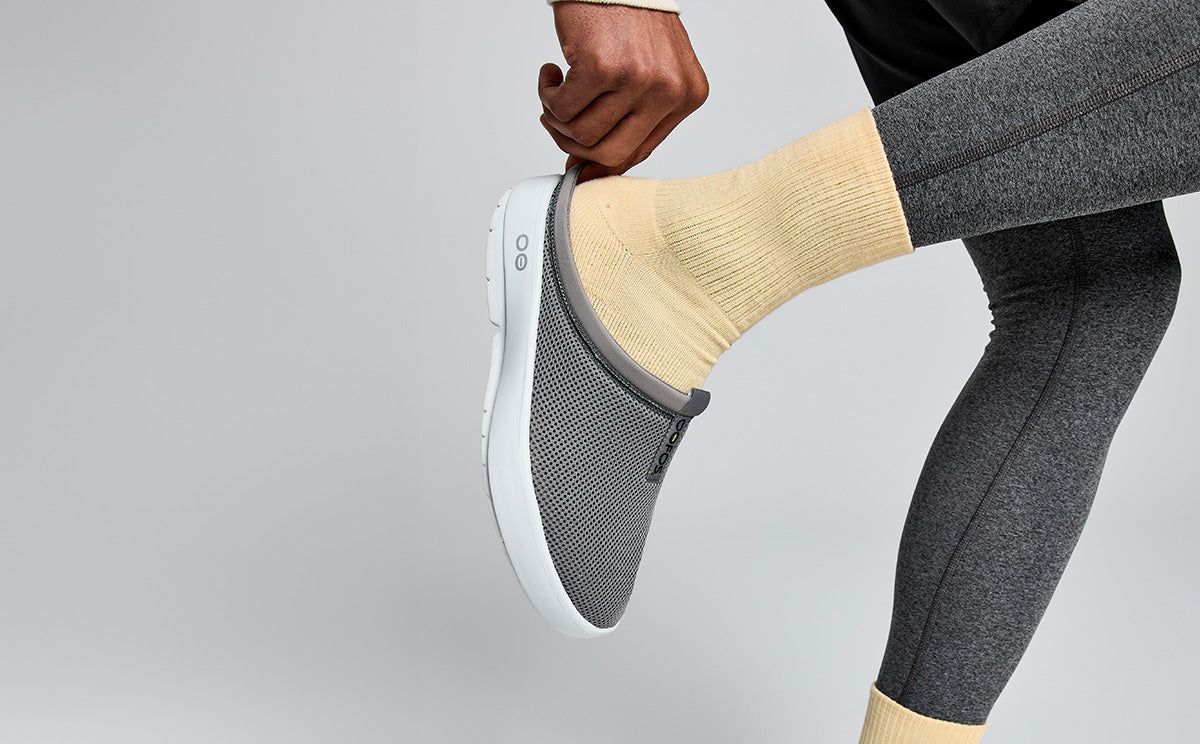 Oofos OOcoozie Sport Mule White | UCXF78034