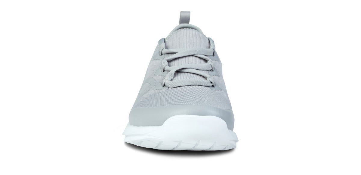Oofos OOmg Sport LS Low Shoe White / Grey | KYVA85792