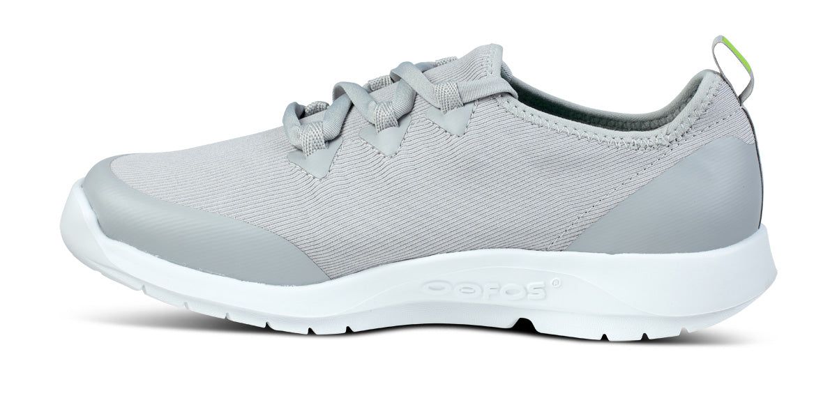 Oofos OOmg Sport LS Low Shoe White / Grey | KYVA85792