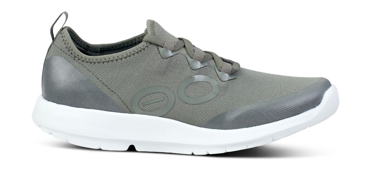 Oofos OOmg Sport LS Low Shoe White / Olive | PEIG61482