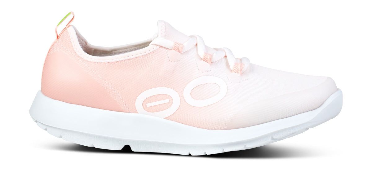 Oofos OOmg Sport LS Low Shoe White / Pink | CZSL39867