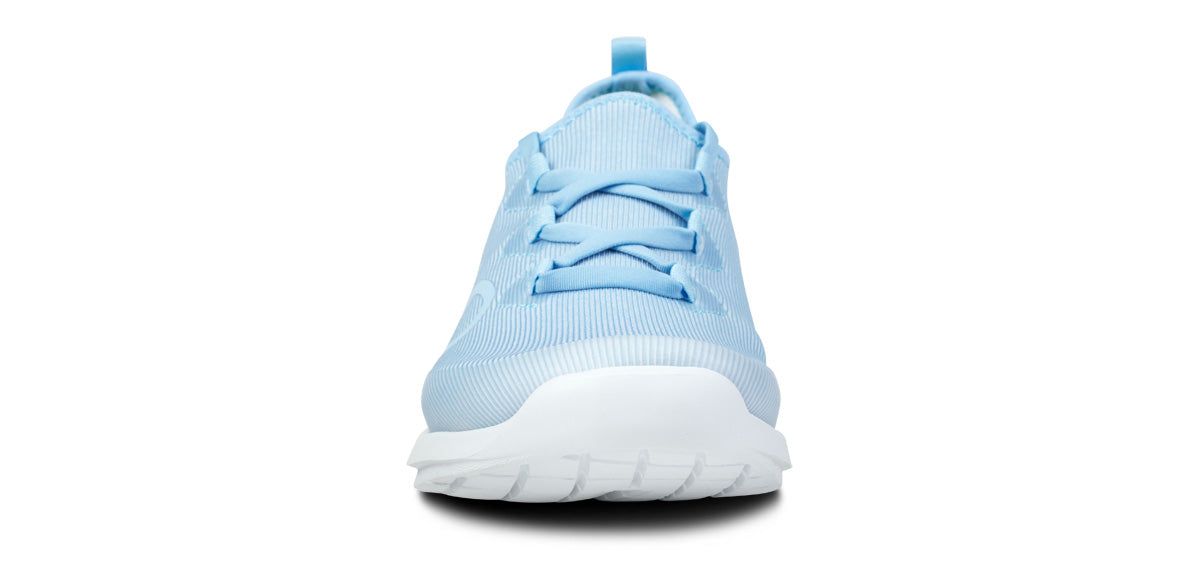 Oofos OOmg Sport LS Low Shoe White / Red Blue | QKVZ54397