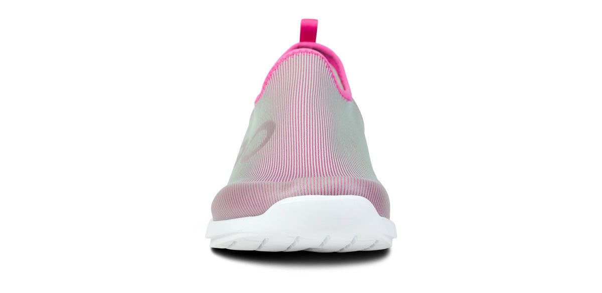 Oofos OOmg Sport Low Shoe White / Fuchsia | NZMR79841